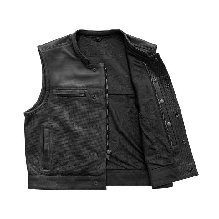 Men's Low Rider Perforated Leather Motorcycle Vest