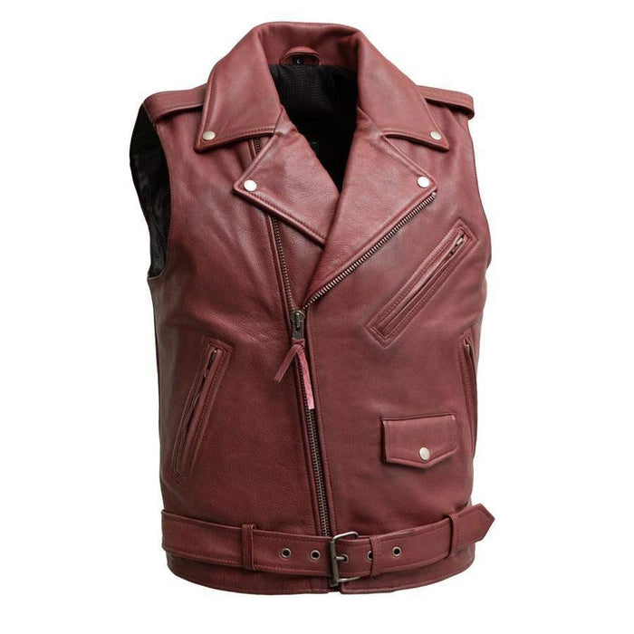 Men's Roller Leather Vest: Transform your biker style with the Roller Men's Moto Style Vest