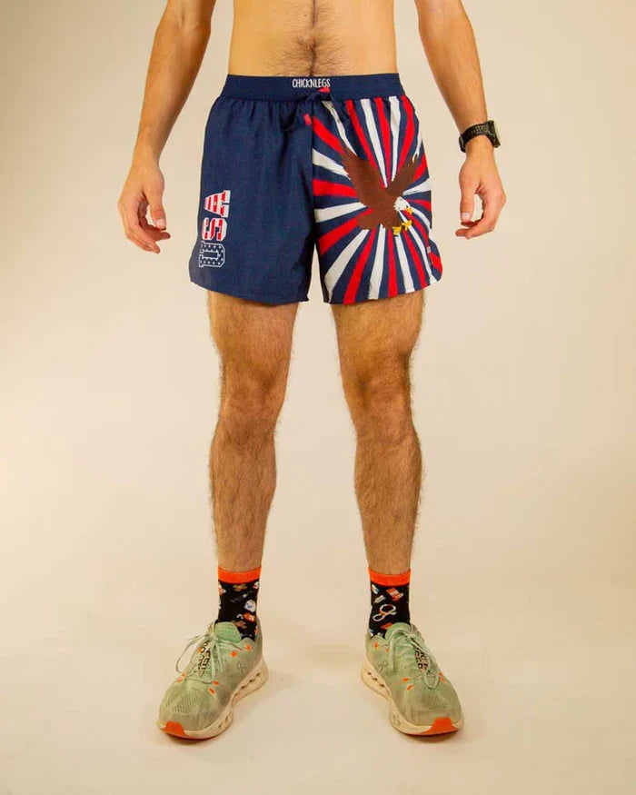 Men's USA Eagle 5" DS Running Shorts