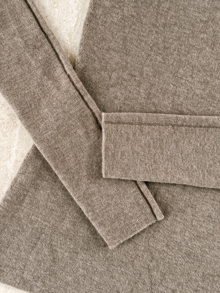 Merino Cashmere Slim Fit Knit Latte