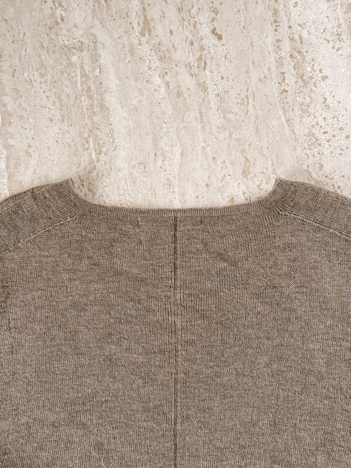 Merino Cashmere Slim Fit Knit Latte