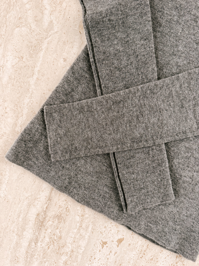 Merino Cashmere Slim Fit Knit Stone