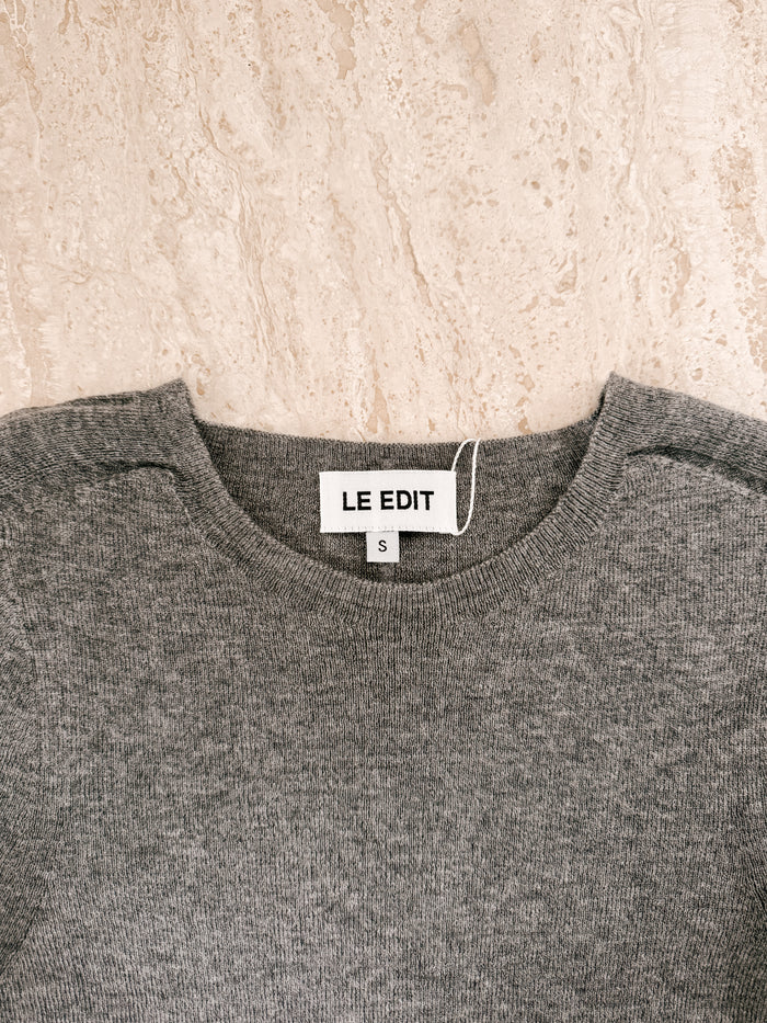 Merino Cashmere Slim Fit Knit Stone