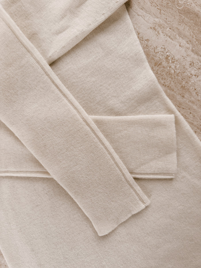 Merino Cashmere Slim Fit Knit Vanille