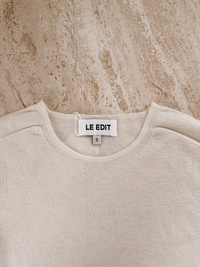 Merino Cashmere Slim Fit Knit Vanille