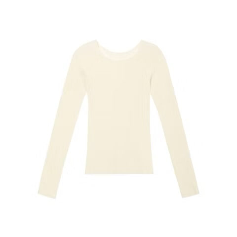 Merino Cashmere Slim Fit Knit Vanille