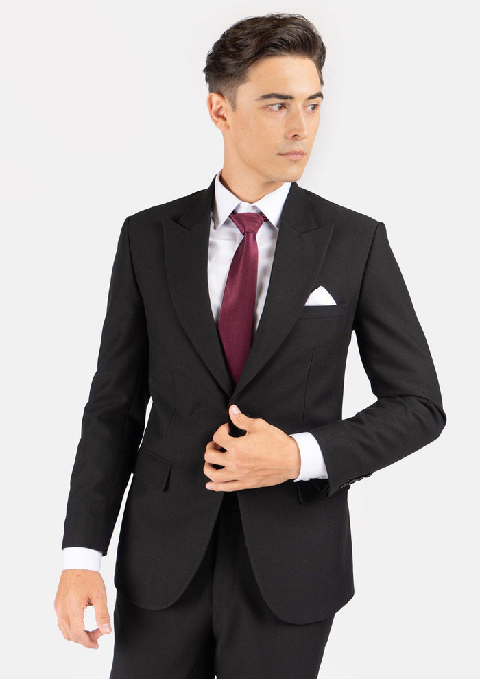 Hudson Midnight Black Stretch Suit - SARTORO