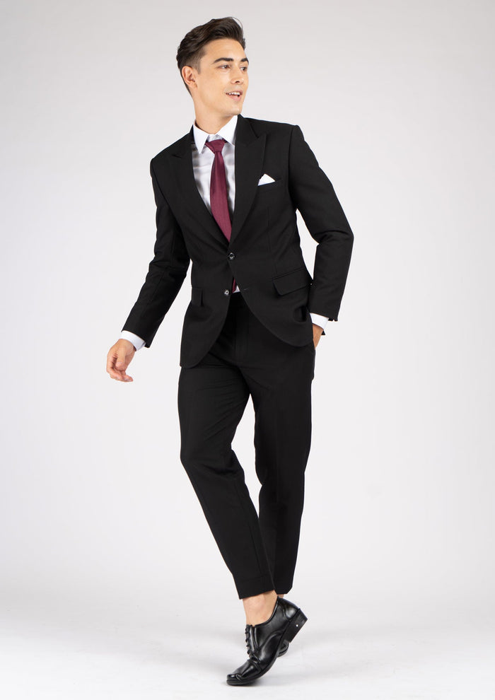 Hudson Midnight Black Stretch Suit - SARTORO