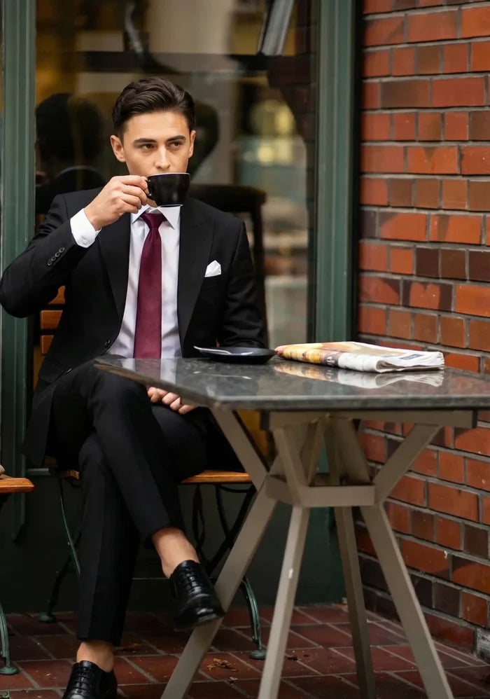 Hudson Midnight Black Stretch Suit - SARTORO