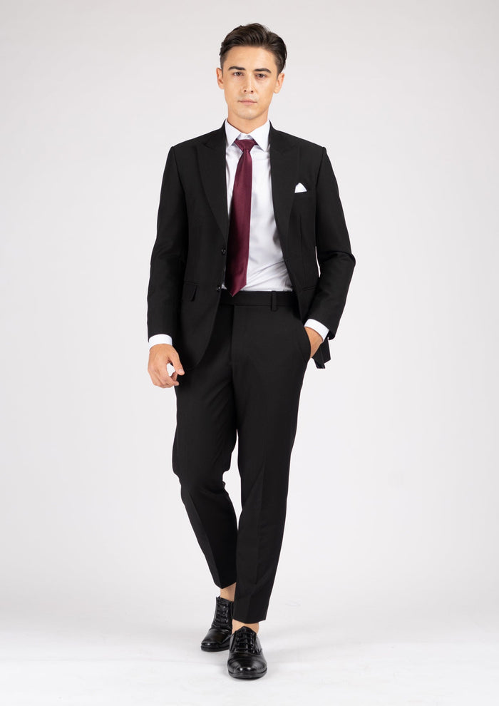 Hudson Midnight Black Stretch Suit - SARTORO