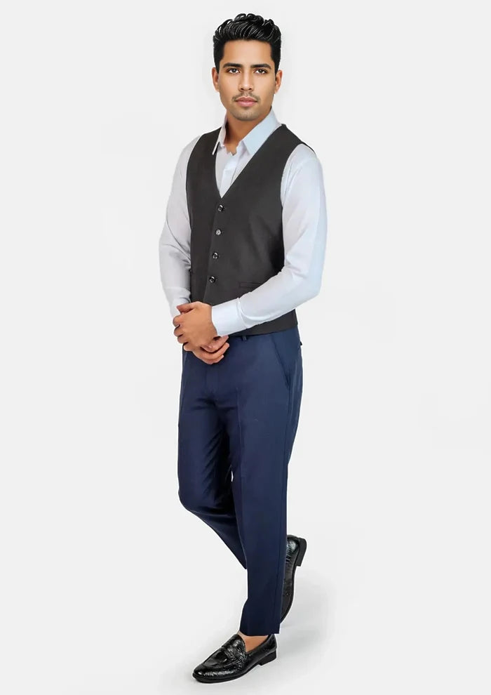 Midnight Black Vest - SARTORO