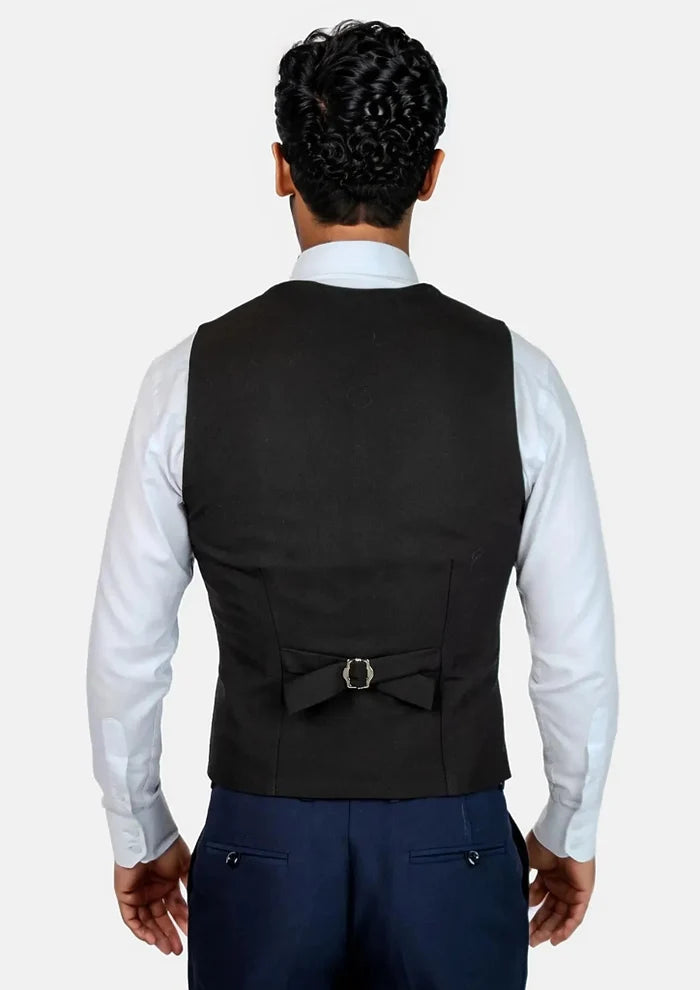Midnight Black Vest - SARTORO