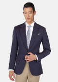 Midnight Blue Pinstripe Ellis Jacket - SARTORO