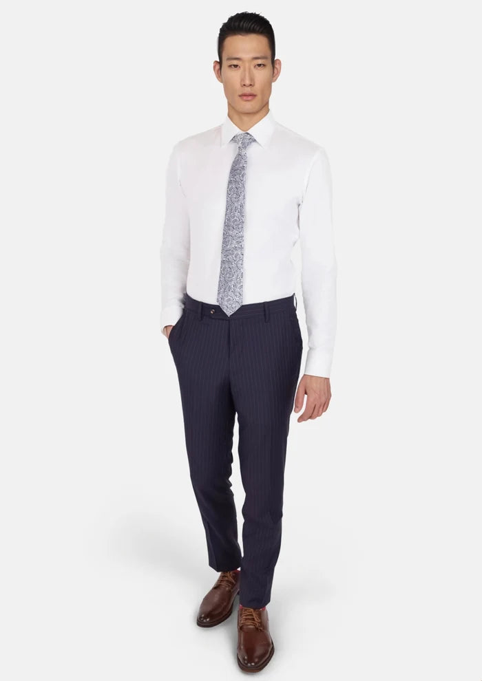 Midnight Blue Pinstripe Pants - SARTORO