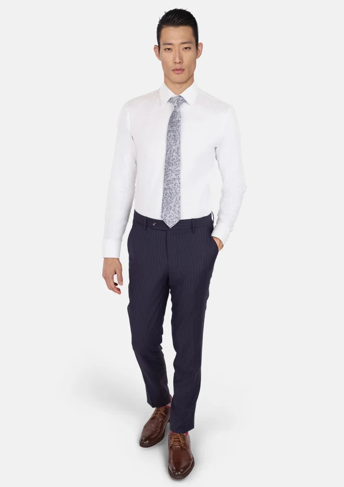 Midnight Blue Pinstripe Pants - SARTORO