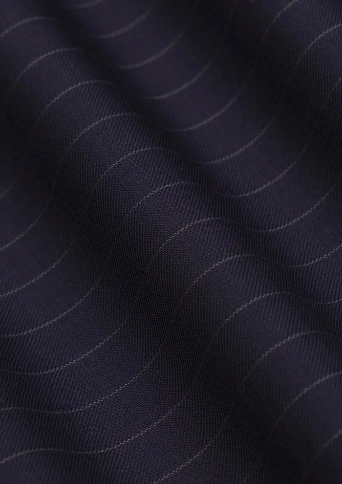 Midnight Blue Pinstripe Pants - SARTORO