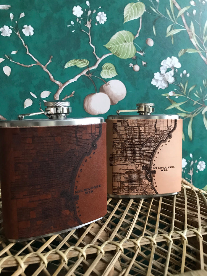 Milwaukee Map Flask