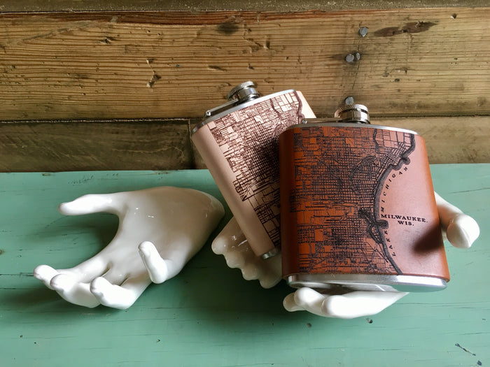 Milwaukee Map Flask
