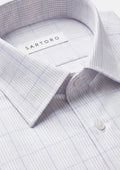 Mist Grey Glen Check Shirt - SARTORO