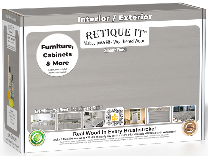 Retique It® Weathered Wood kit box hero image.