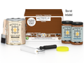 Retique It wood finish kit with four large cherry-colored smooth finish bottles for multi-purpose wood projects.
