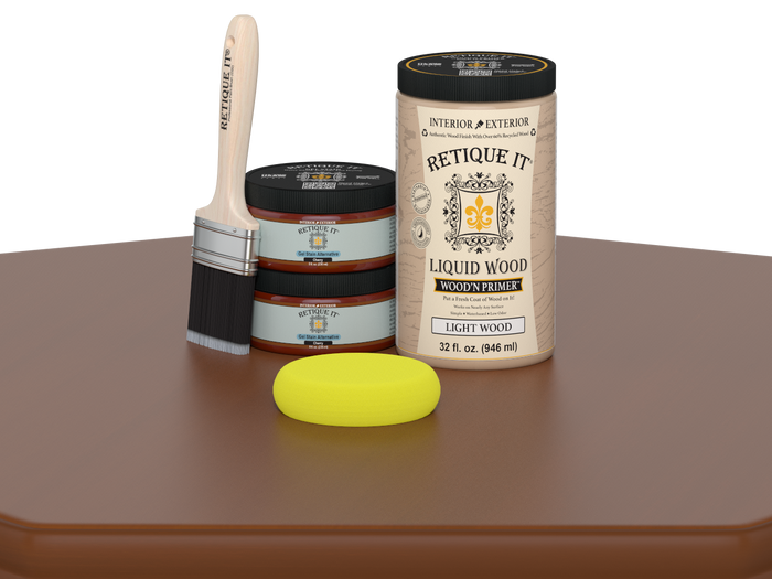 Retique It Multi-purpose Smooth Finish Kit (Large) in Cherry for wood furniture with smooth finish application.