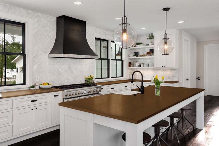 Retique It large multi-purpose wood finish kit with cherry smooth finish applied on a kitchen countertop surface.