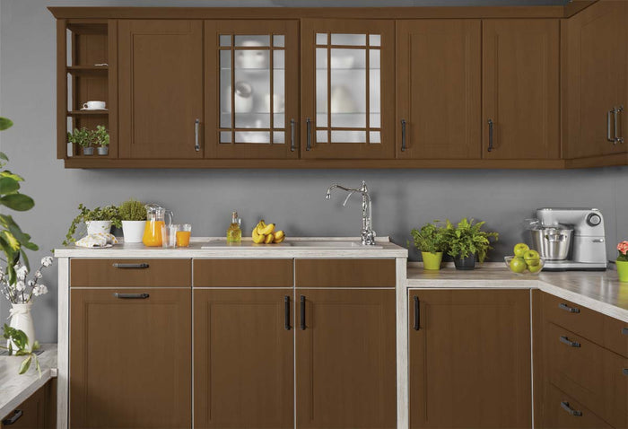 Large Cherry Wood'n Finish Kit for kitchen cabinets, showcasing smooth finish and wood repair tools by Retique It.