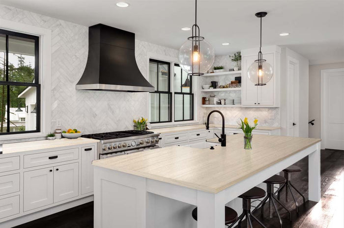 Retique It Multi-purpose Smooth Finish Kit for interior wood surfaces, white wash matte top coat on kitchen countertop.