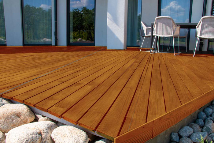 Large Cedar Wood'n Finish Kit by Retique It for decking, featuring a textured grained wood appearance.