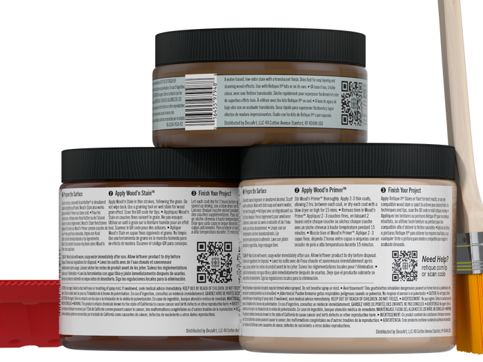 Retique It Wood'n Finish Kit in Dark Pecan for multi-purpose wood finishing, featuring a dark pecan-colored wood stain and finish.
