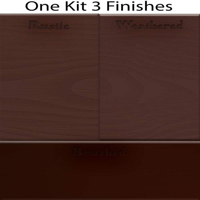 Red Mahogany Wood'n Finish Kit swatch demonstrating interior top coat application from Retique It Wood'n Kit collection.