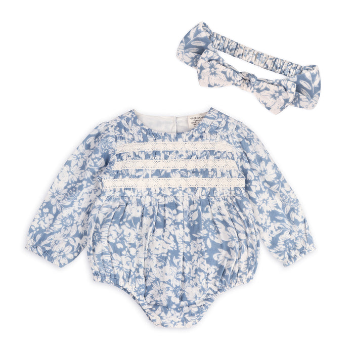 Mykonos Baby Romper & Headband Set (Organic Cotton)