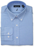 Nautica Camisa de Vestir con Cuello de botón de Ajuste clásico Camisa de Vestir para Hombre