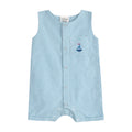Nautical Embroidered Gingham Baby Romper (Organic)