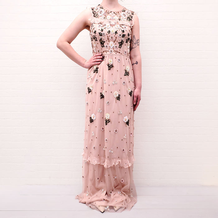 NEEDLE & THREAD MESH TULLE GOWN - SIZE 8
