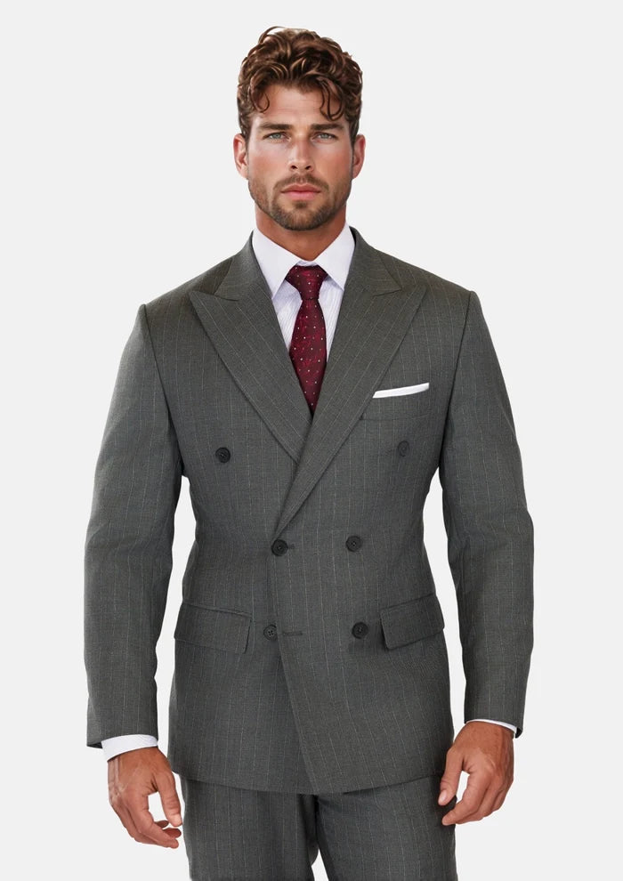 Nevada Grey Pinstripe Waverly Suit - SARTORO