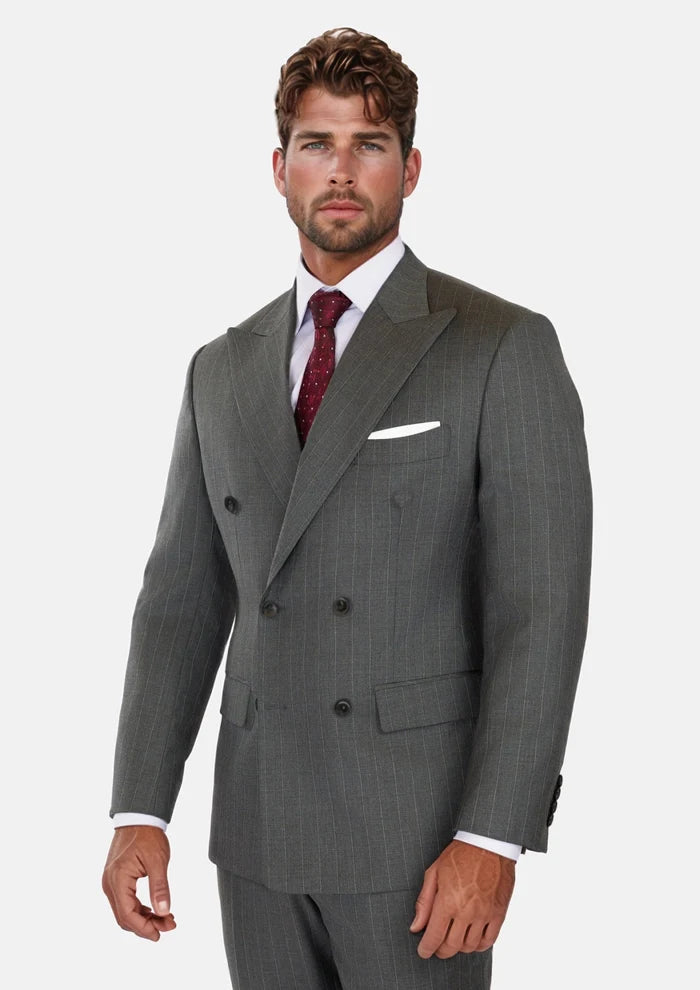 Nevada Grey Pinstripe Waverly Suit - SARTORO