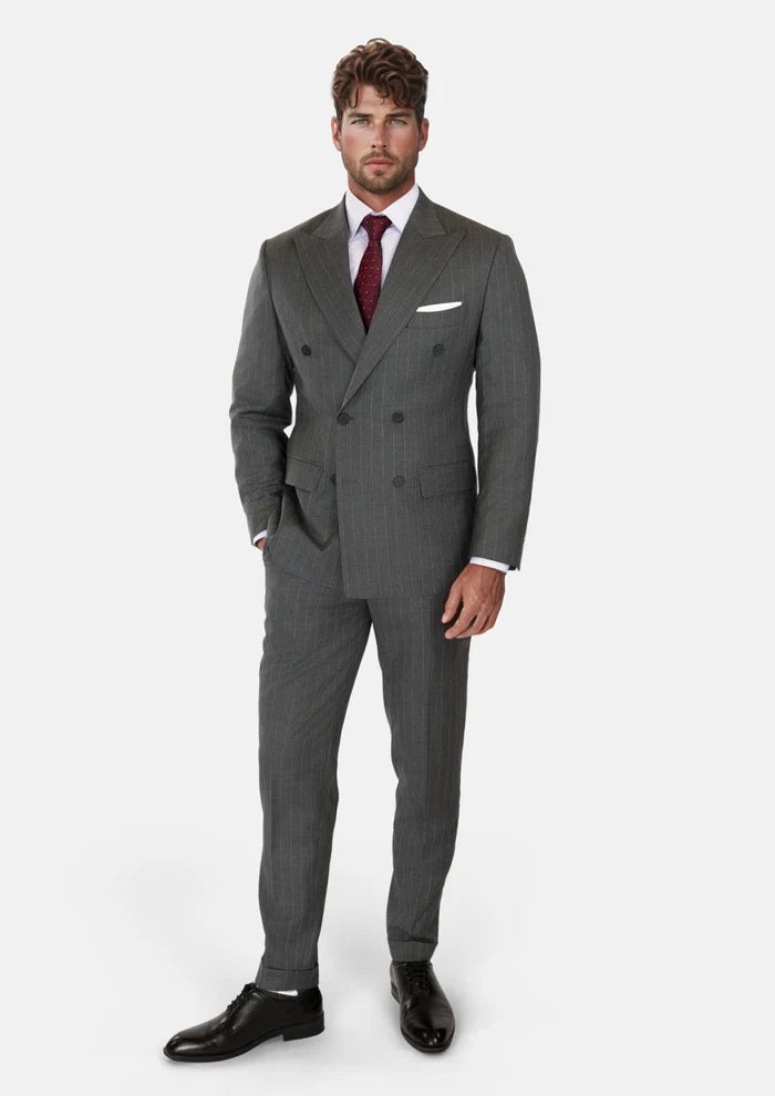 Nevada Grey Pinstripe Waverly Suit - SARTORO