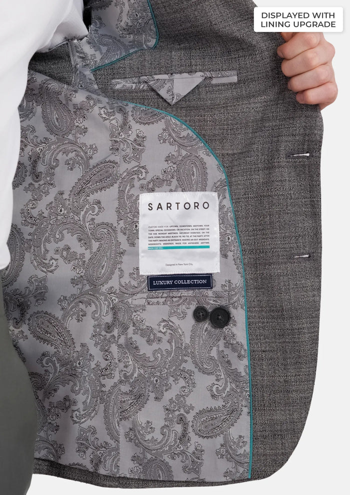 Nickel Grey Bamboo Ellis Jacket - SARTORO