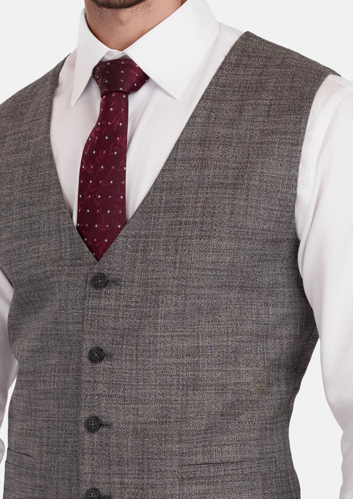 Nickel Grey Bamboo Vest - SARTORO