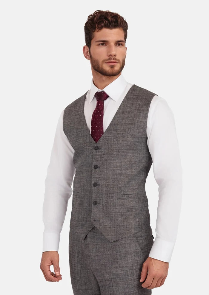 Nickel Grey Bamboo Vest - SARTORO
