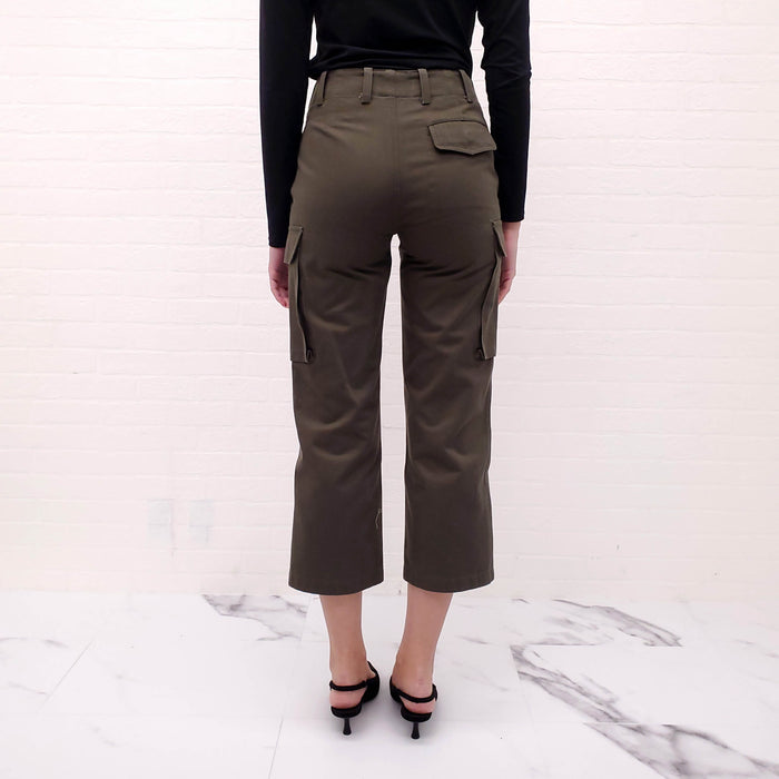 NILI LOTAN GREEN CARGO PANTS - SIZE 00
