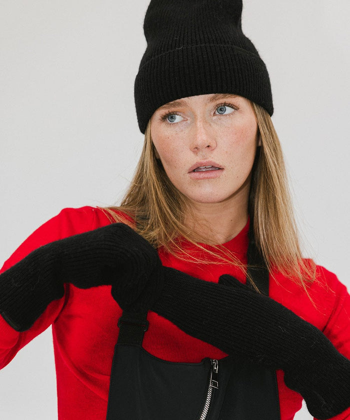 Nina Knit Beanie + Mitten Set - GIGI PIP #color_black