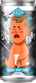 North American Sake Brewery Big Baby Cloudy Junmai Sake 250ml can