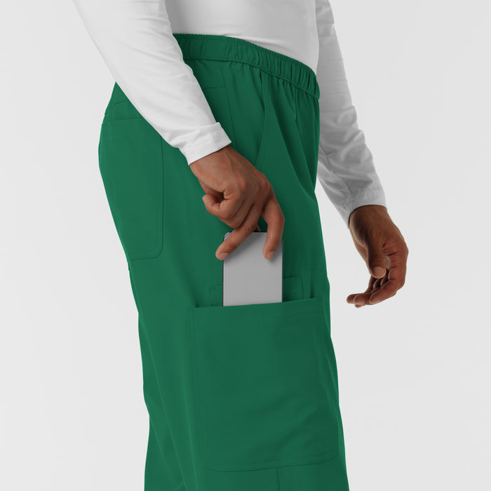 NURTUR Men's Straight Leg Cargo Scrub Pant Hunter hemline detail