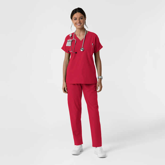 Nurtur Women’s Ankle-Length Slim Scrub Pant - Red