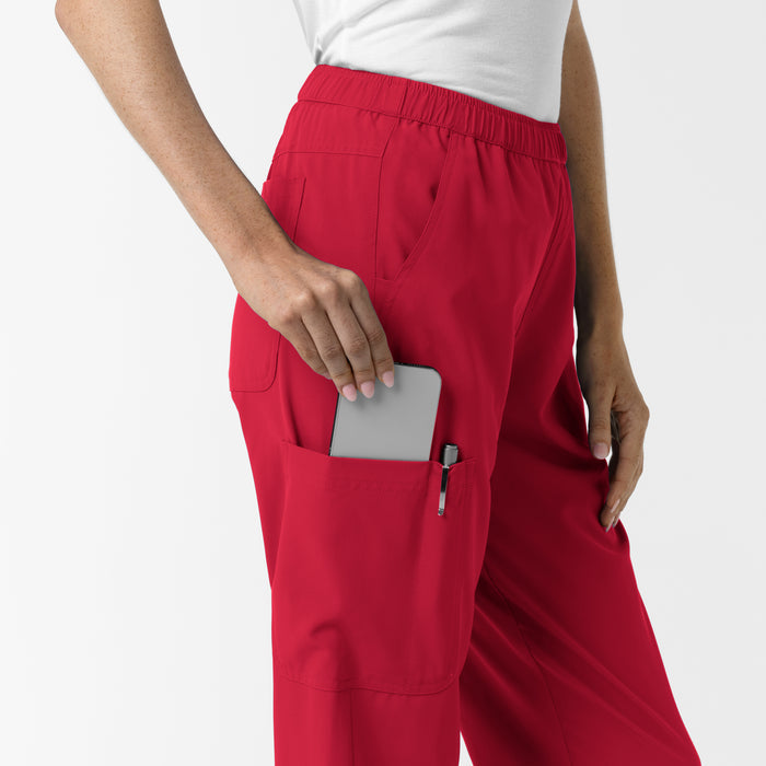 Nurtur Women’s Ankle-Length Slim Scrub Pant - Red