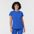 NURTUR Women's Cap Sleeve Crew Neck Scrub Top Royal