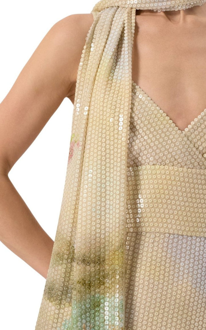 Elie Saab Oasis Sequin Printed Mermaid Gown - Runway Catalog